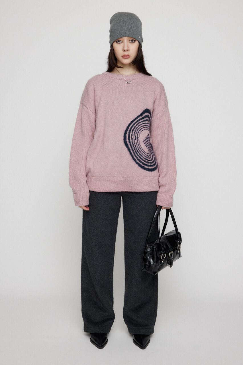 LAGUA GEM「BIG LOGO SHAGGY ニット」|ニット・セーター|