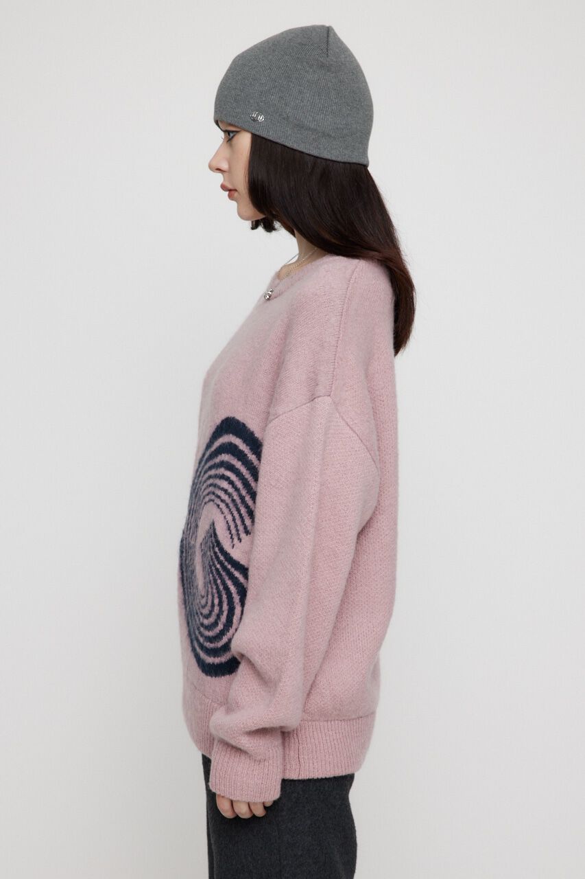 LAGUA GEM「BIG LOGO SHAGGY ニット」|ニット・セーター|