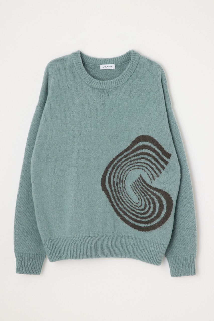 LAGUA GEM「BIG LOGO SHAGGY ニット」|ニット・セーター|