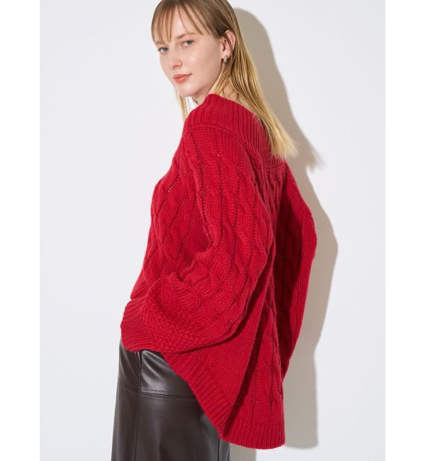 ELENDEEK「V-NECK CABLE KT」|ニット・セーター|