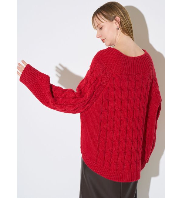 ELENDEEK「V-NECK CABLE KT」|ニット・セーター|