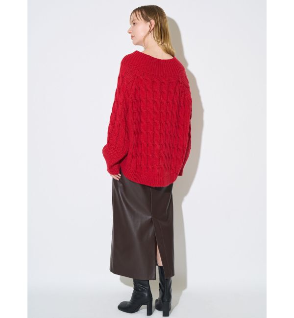 ELENDEEK「V-NECK CABLE KT」|ニット・セーター|