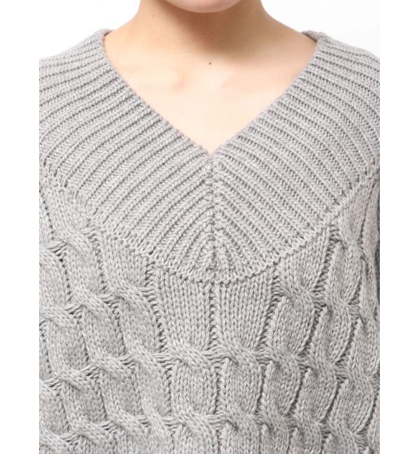 ELENDEEK「V-NECK CABLE KT」|ニット・セーター|