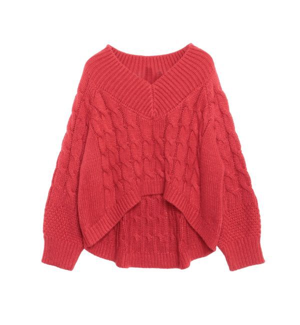 ELENDEEK「V-NECK CABLE KT」|ニット・セーター|