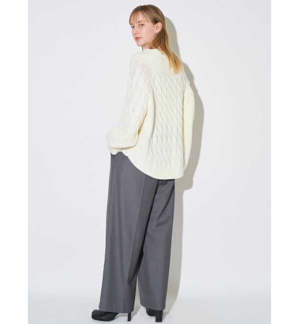 ELENDEEK「V-NECK CABLE KT」|ニット・セーター|