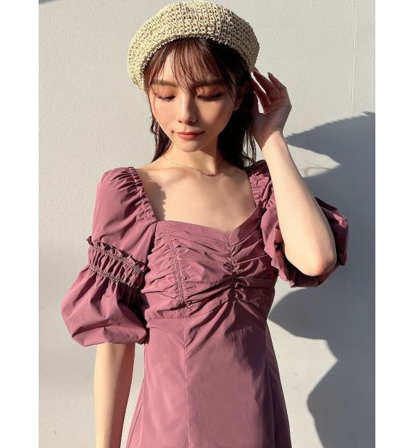 RESEXXY「ギャザーボリュームミニワンピース」|ワンピース|