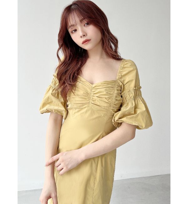 RESEXXY「ギャザーボリュームミニワンピース」|ワンピース|