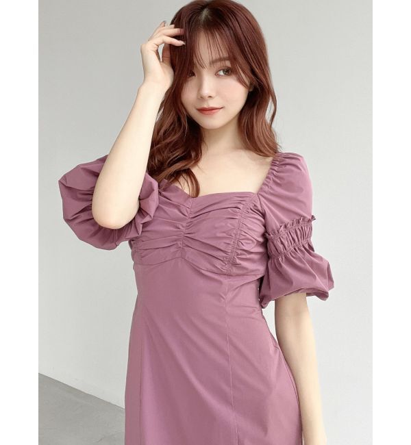 RESEXXY「ギャザーボリュームミニワンピース」|ワンピース|