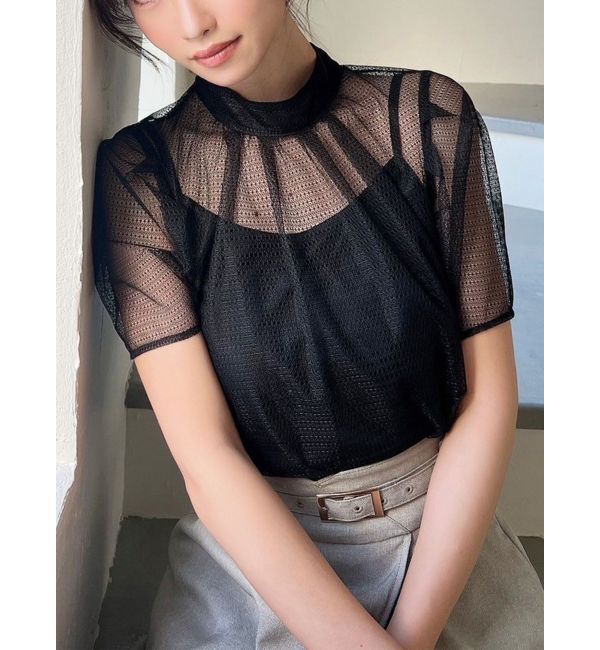 RESEXXY「パワショルレースブラウス」|シャツ・ブラウス|ブラック