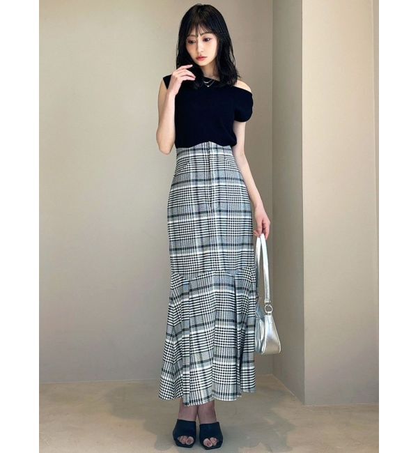 RESEXXY「アシンメトリーボートネックニットトップス」|ニット・セーター|