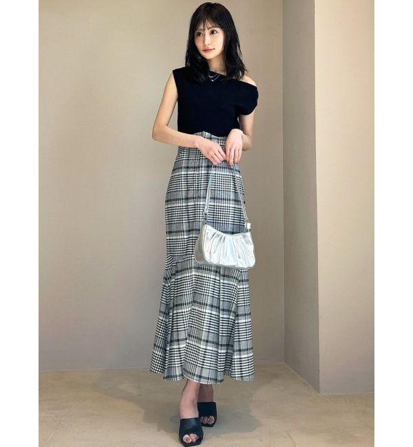 RESEXXY「アシンメトリーボートネックニットトップス」|ニット・セーター|