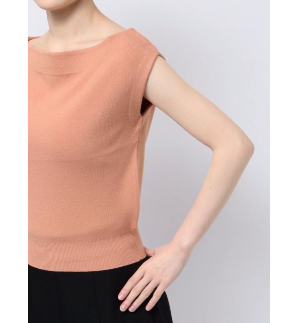 RESEXXY「アシンメトリーボートネックニットトップス」|ニット・セーター|