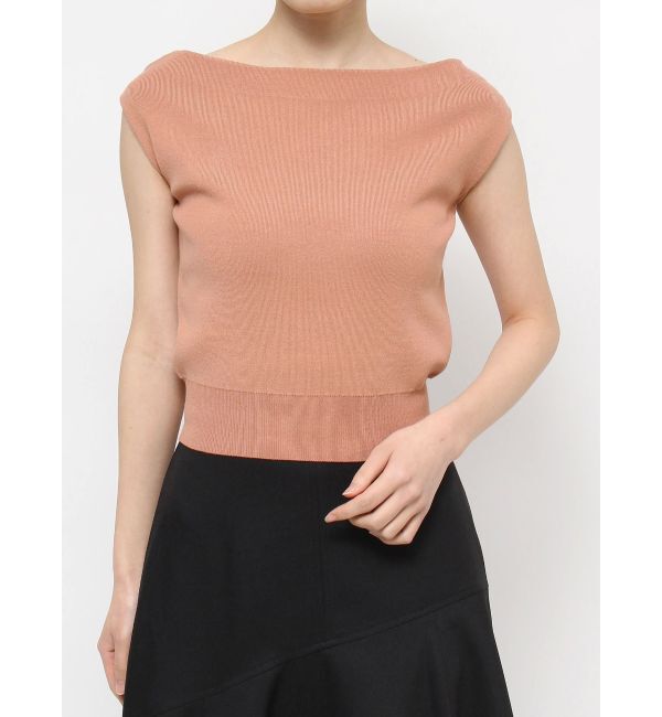 RESEXXY「アシンメトリーボートネックニットトップス」|ニット・セーター|