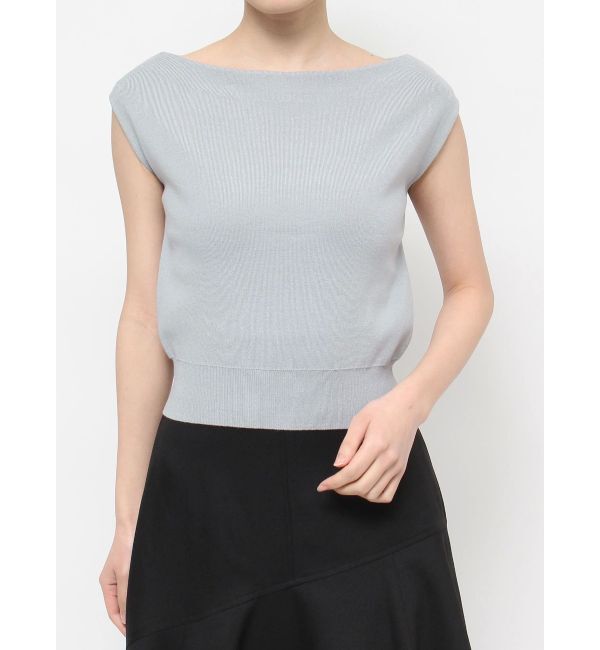 RESEXXY「アシンメトリーボートネックニットトップス」|ニット・セーター|