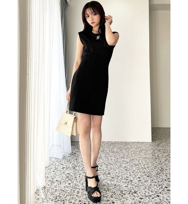 RESEXXY「バイカラーロゴミニワンピース」|ワンピース|