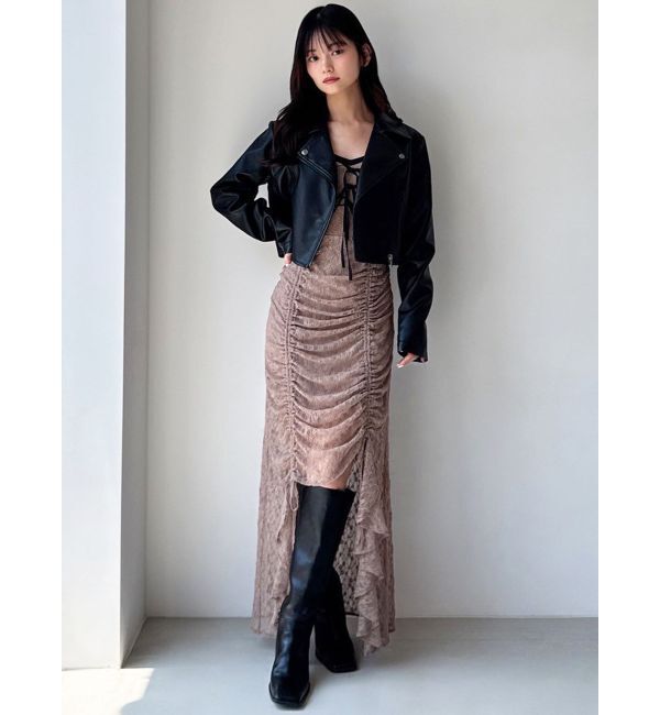 RESEXXY「フェイクレザーライダースジャケット」|ライダースジャケット|