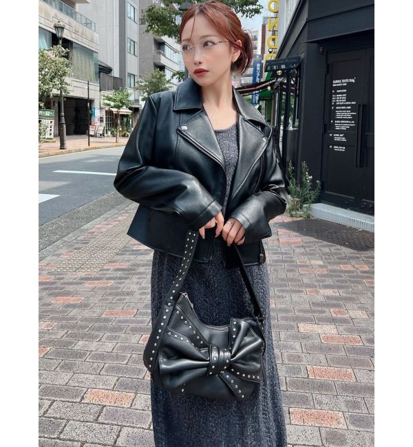 RESEXXY「フェイクレザーライダースジャケット」|ライダースジャケット|