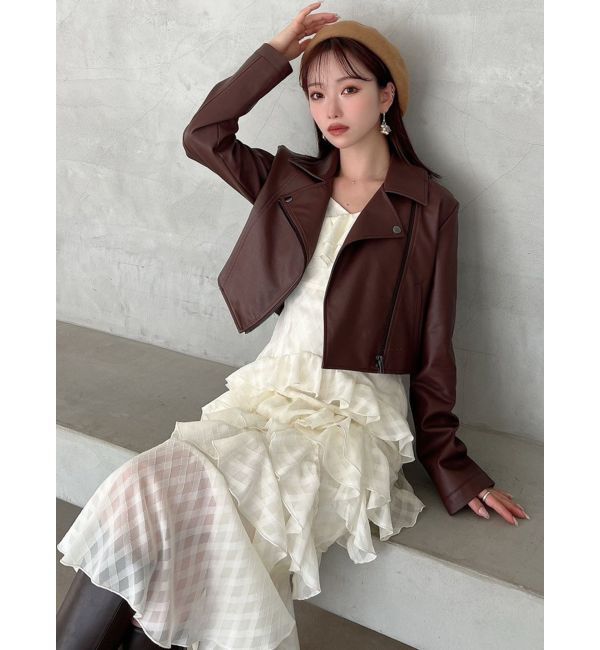 RESEXXY「フェイクレザーライダースジャケット」|ライダースジャケット|