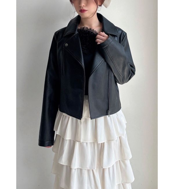 RESEXXY「フェイクレザーライダースジャケット」|ライダースジャケット|