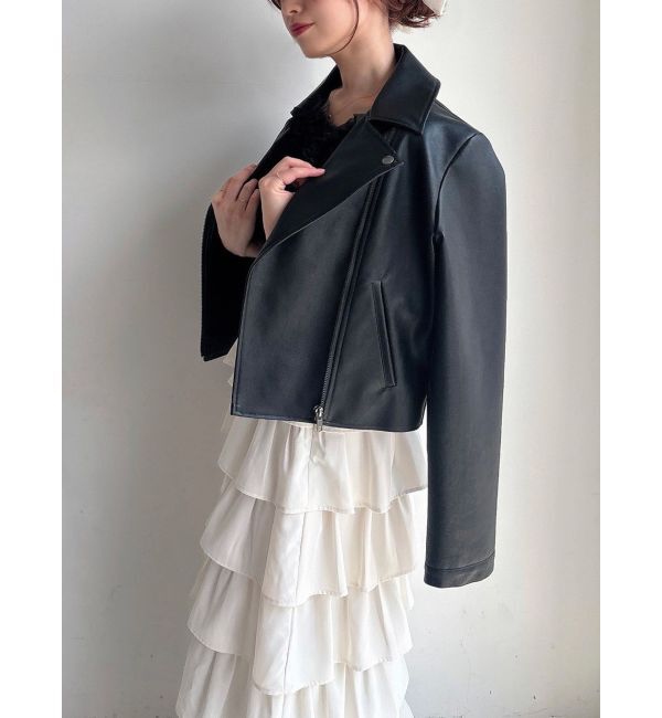 RESEXXY「フェイクレザーライダースジャケット」|ライダースジャケット|