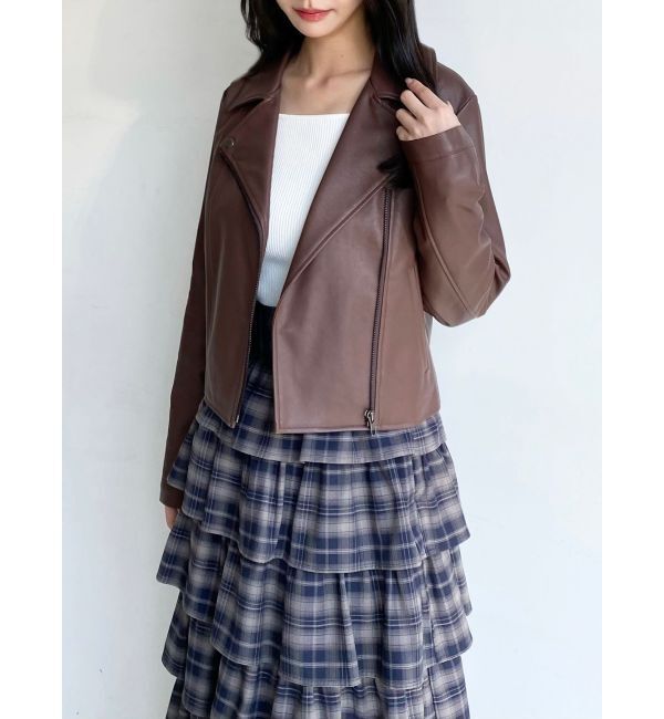 RESEXXY「フェイクレザーライダースジャケット」|ライダースジャケット|