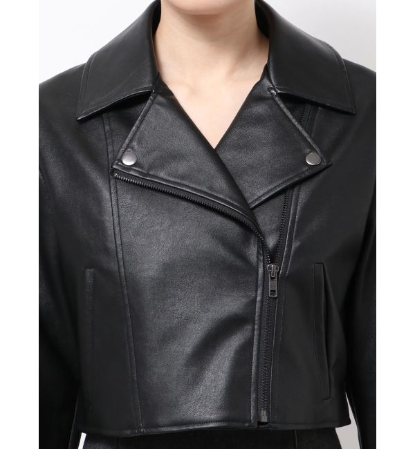 RESEXXY「フェイクレザーライダースジャケット」|ライダースジャケット|