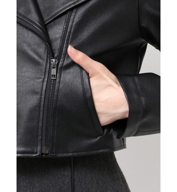 RESEXXY「フェイクレザーライダースジャケット」|ライダースジャケット|
