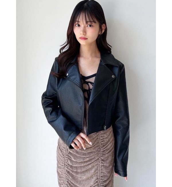 RESEXXY「フェイクレザーライダースジャケット」|ライダースジャケット|