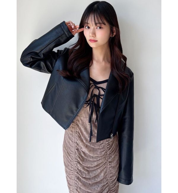 RESEXXY「フェイクレザーライダースジャケット」|ライダースジャケット|