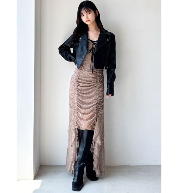 RESEXXY「フェイクレザーライダースジャケット」|ライダースジャケット|