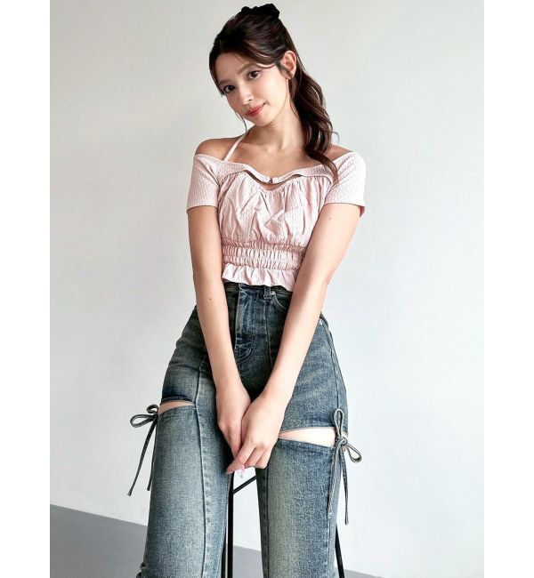 RESEXXY「フリルデザインカットトップス」|Tシャツ・カットソー|