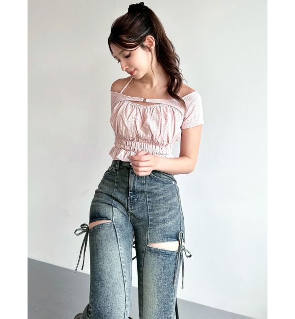 RESEXXY「フリルデザインカットトップス」|Tシャツ・カットソー|