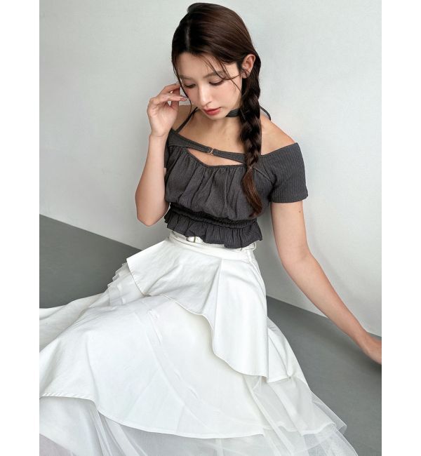 RESEXXY「フリルデザインカットトップス」|Tシャツ・カットソー|