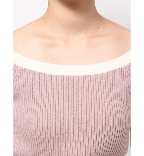 RESEXXY「スリーブレースアップバイカラーニットトップス」|ニット・セーター|