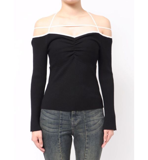 RESEXXY「ナローストラップリブトップス」|ニット・セーター|