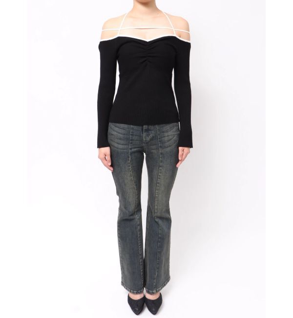 RESEXXY「ナローストラップリブトップス」|ニット・セーター|