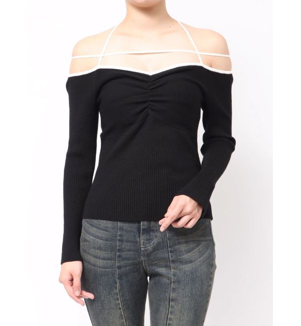 RESEXXY「ナローストラップリブトップス」|ニット・セーター|