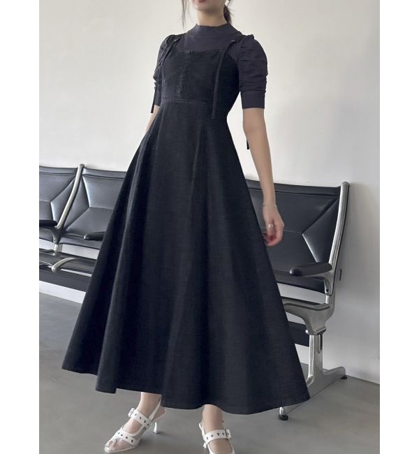 dazzlin「コンパクトギャザーシアーニットトップス」|ニット・セーター|