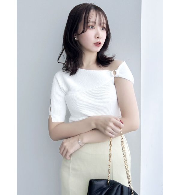 dazzlin「ワンショルリングリブニット」|ニット・セーター|