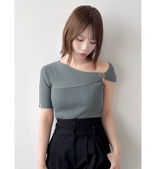 dazzlin「ワンショルリングリブニット」|ニット・セーター|