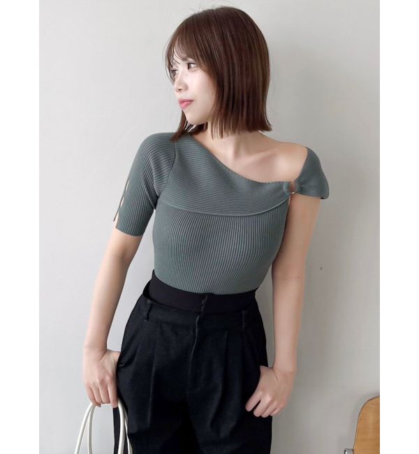 dazzlin「ワンショルリングリブニット」|ニット・セーター|