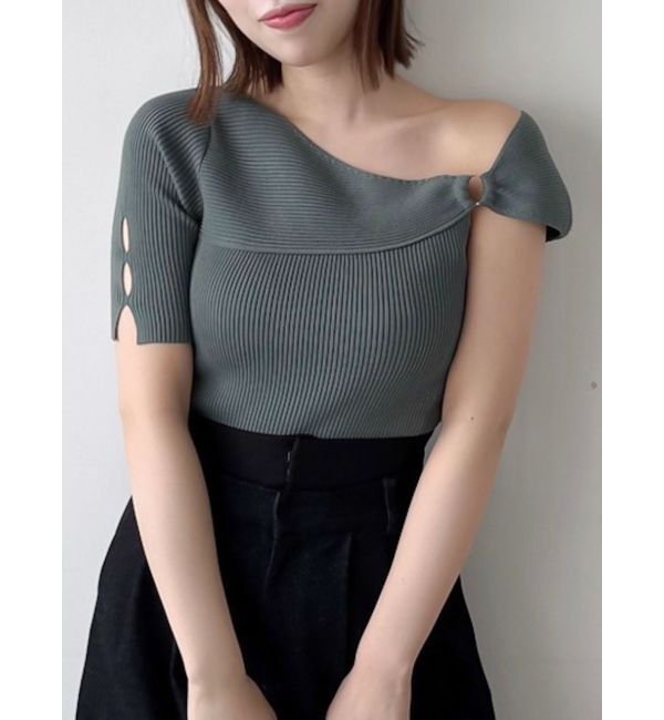 dazzlin「ワンショルリングリブニット」|ニット・セーター|