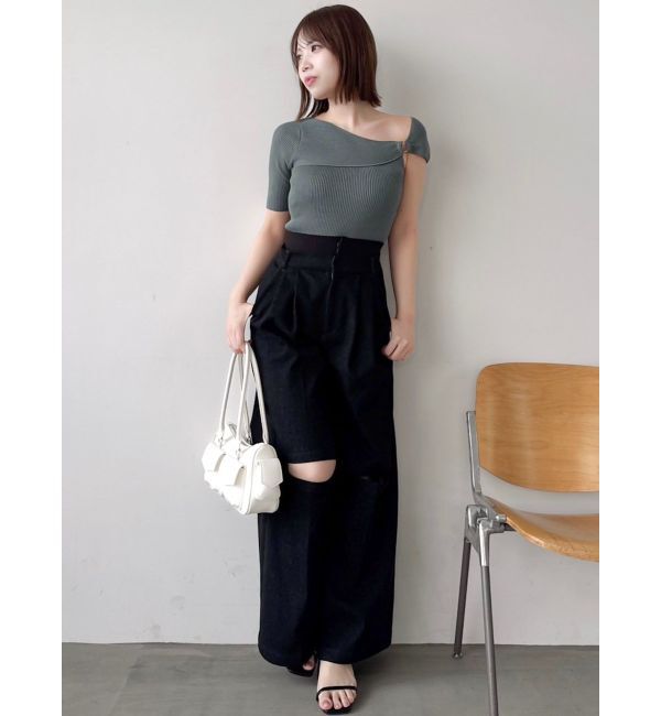 dazzlin「ワンショルリングリブニット」|ニット・セーター|