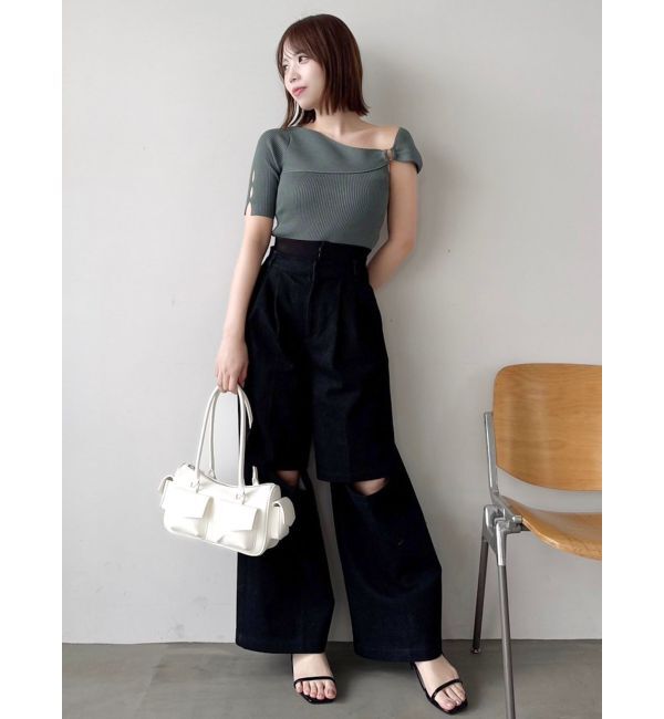 dazzlin「ワンショルリングリブニット」|ニット・セーター|