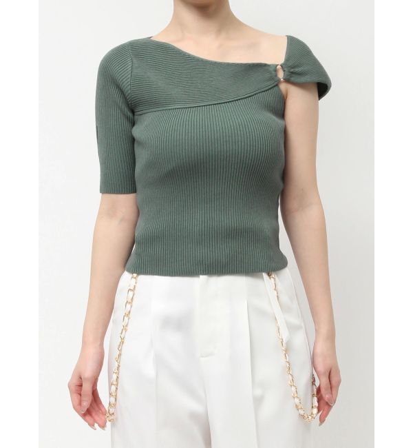 dazzlin「ワンショルリングリブニット」|ニット・セーター|