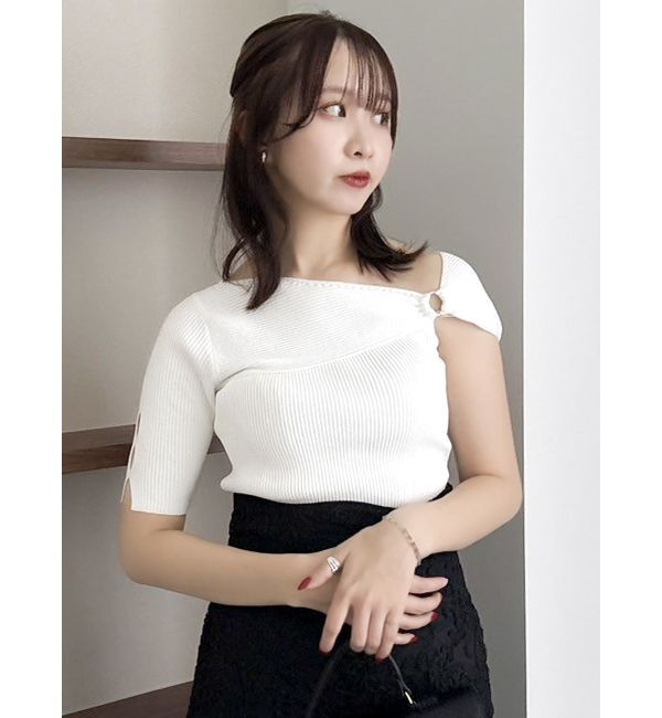 dazzlin「ワンショルリングリブニット」|ニット・セーター|