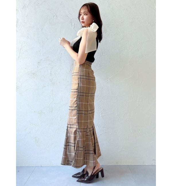 dazzlin「ワンショルリボンノースリトップス」|ニット・セーター|