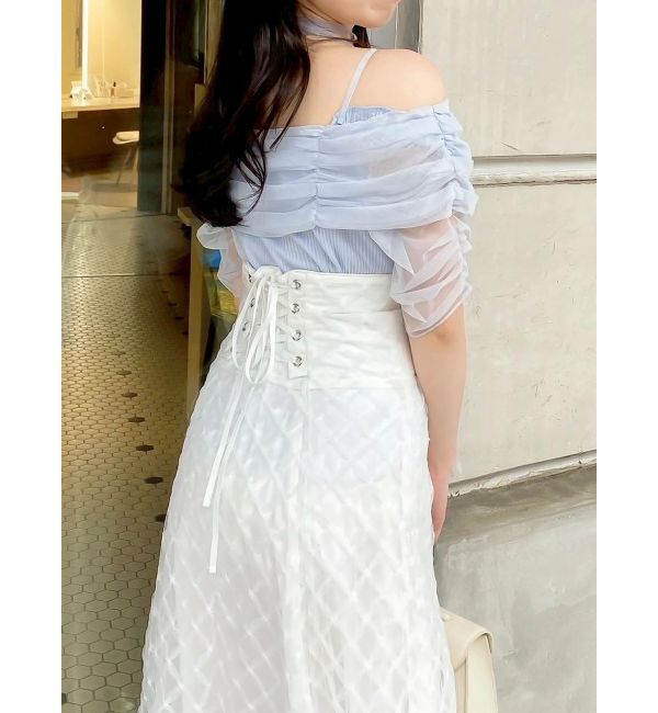 dazzlin「シアーオフショルダートップス」|Tシャツ・カットソー|