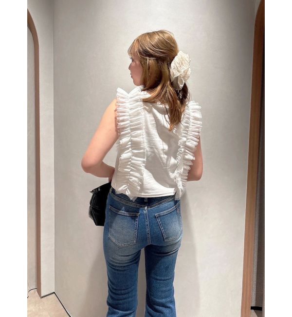 dazzlin「フリルギャザードッキングカットソー」|Tシャツ・カットソー|