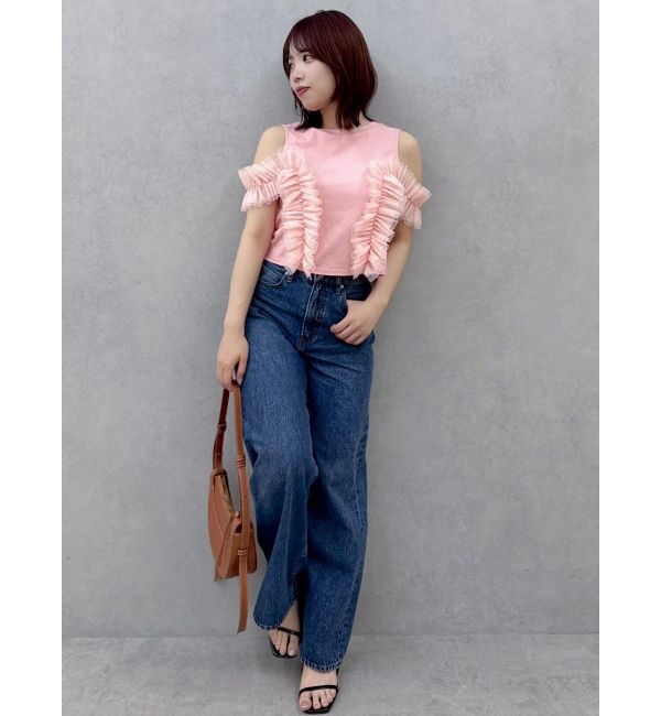 dazzlin「フリルギャザードッキングカットソー」|Tシャツ・カットソー|